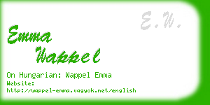 emma wappel business card